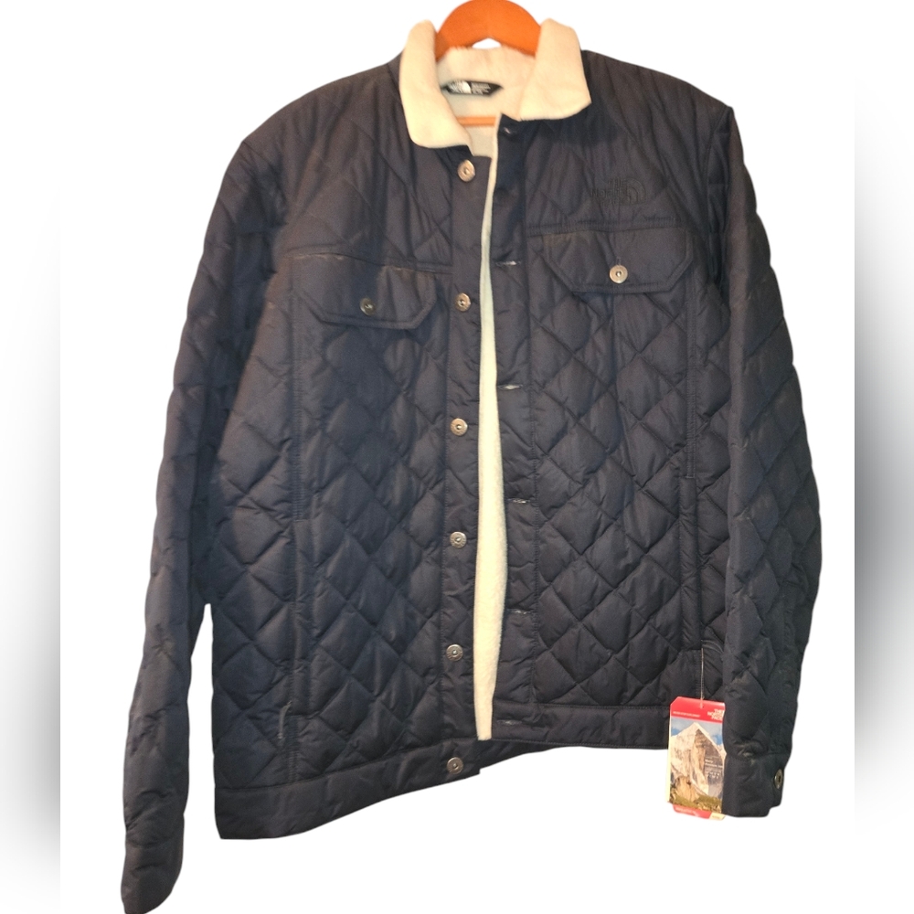 BNWT The North Face Men's Thermoball Quilted Sherpa Lined Button Up Jacket Sz XL